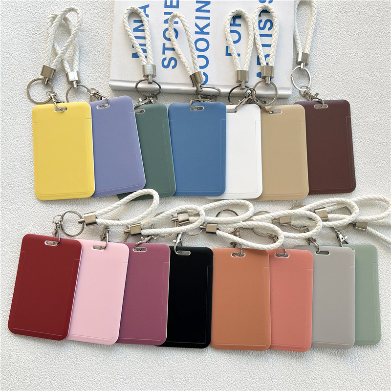 Card holder ฝาครอบป้องกันสายลม สีมาคารูน ชุดสีทึบ ซองเอกสารพลาสติก ปกป้องบัตรประชาชน