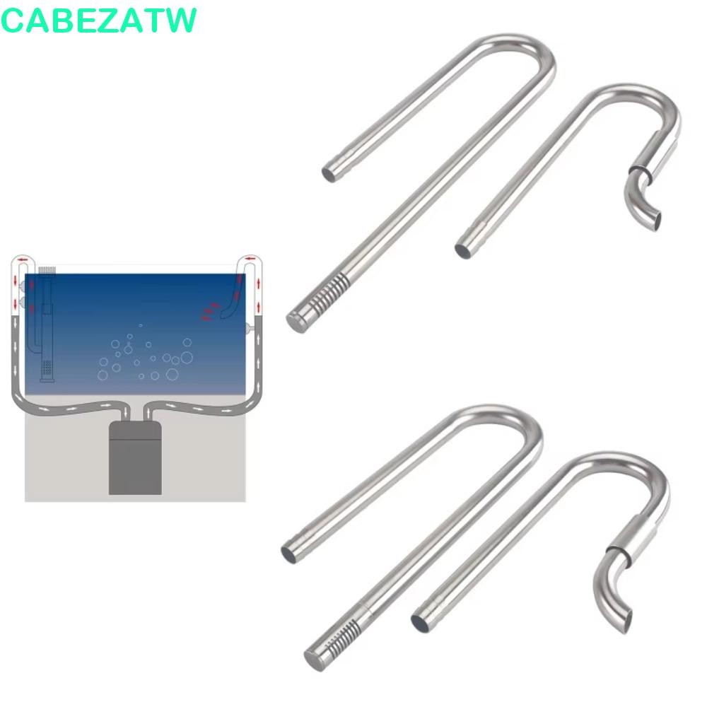 CABEZATW Inflow Outflow ท่อ, Non-rust 12/16 มม.ลบน้ํามันฟิล์มหลอด,ขยาย 360 องศาหมุนถังปลาที่ถอดออกได้ Inlet และ Outlet กรอง Fishbowl