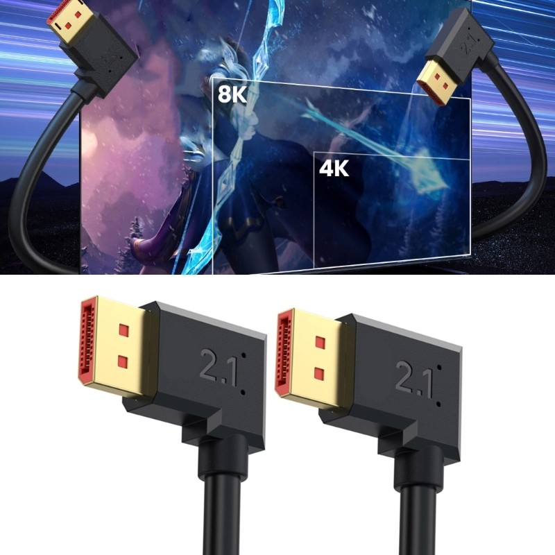 QUU 50 ซม. 2 1 สาย 16K ความละเอียดรองรับจอภาพคู่สําหรับ 4090 7900XTX