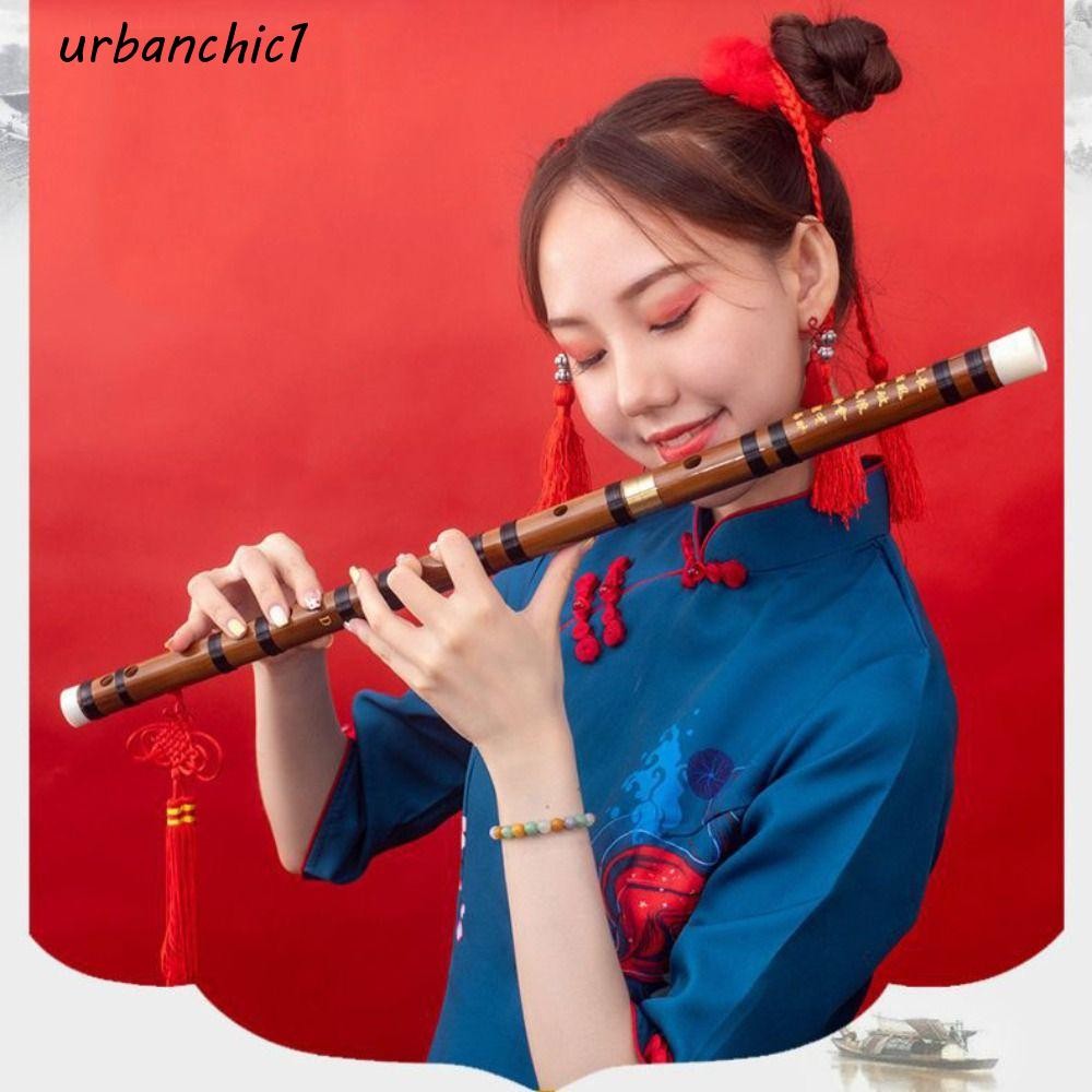 URBANCHIC ขลุ่ยจีน, คีย์จีน CFG ขลุ่ยแบบดั้งเดิม, เครื่องมือชาติพันธุ์ไม้ไผ่ Professional Handmade Handmade ขลุ่ยประสิทธิภาพ