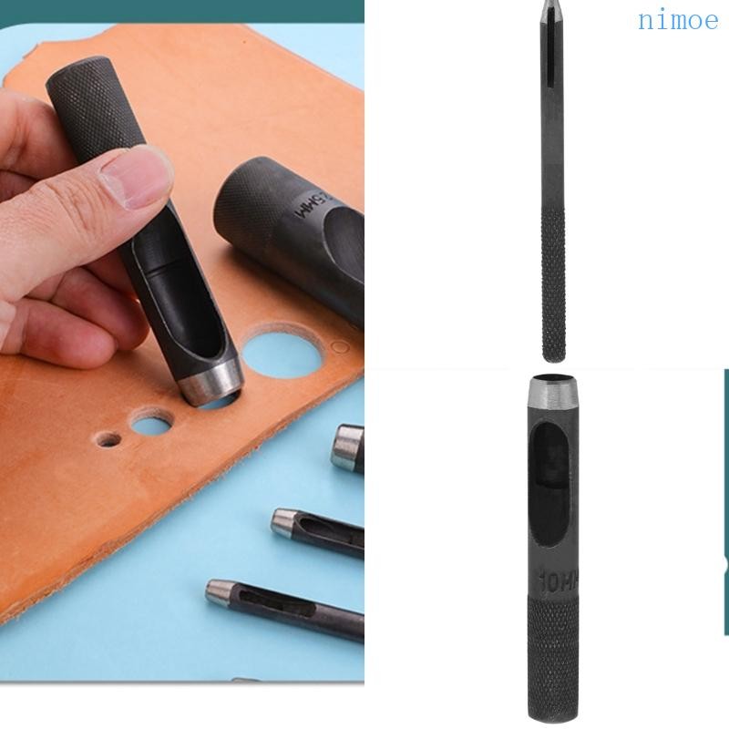 UPSTOTO เครื่องเจาะรูหนัง 1 ชิ้น, เข็มขัดหนังหัตถกรรมเจาะรูวงรี, รูกลวงเหล็ก DIY เครื่องมือเจาะวงรี