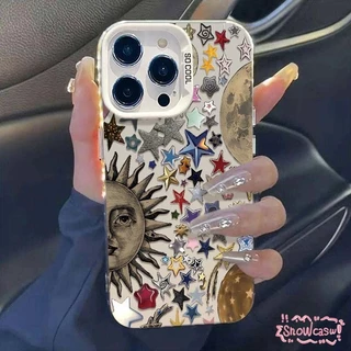 เคส Realme C53 C35 C20 C30 C55 C12 C11 C51 C21 6i 5 8i 7i C15 C67 C25 C37Y ดวงอาทิตย์ดวงดาวสีสร้างสรรค์รัก