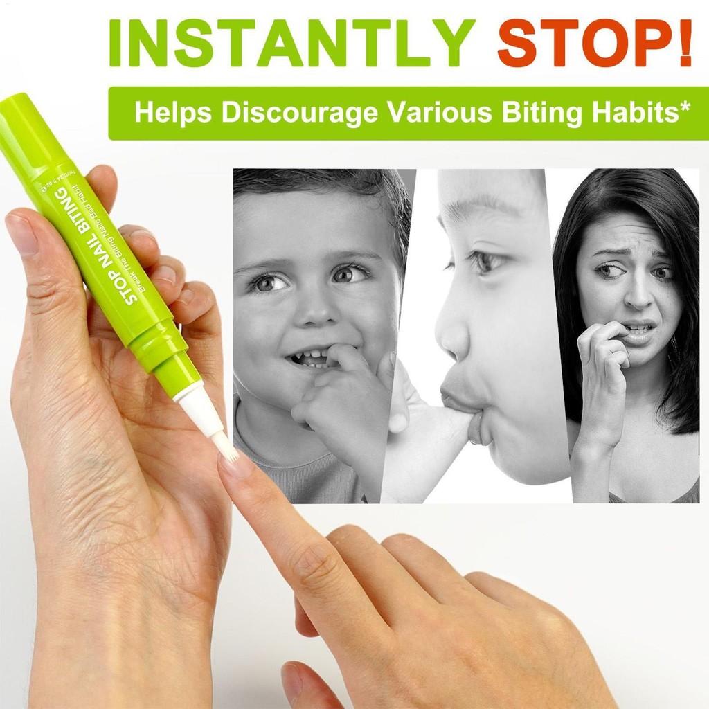หยุดเล็บกัดเด็ก 7ml กัดขมขัดเล็บปากกา Bitter Natural Stop Sucking Habit แบบพกพา Health Care decfeyem