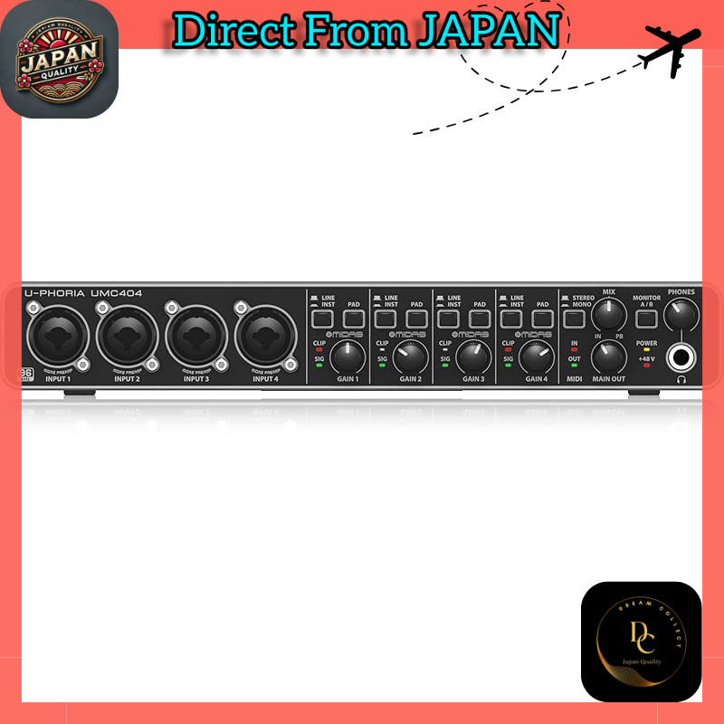 Behringer U-PHORIA UMC404HD 4x4 MIDI/USB Audio Interface