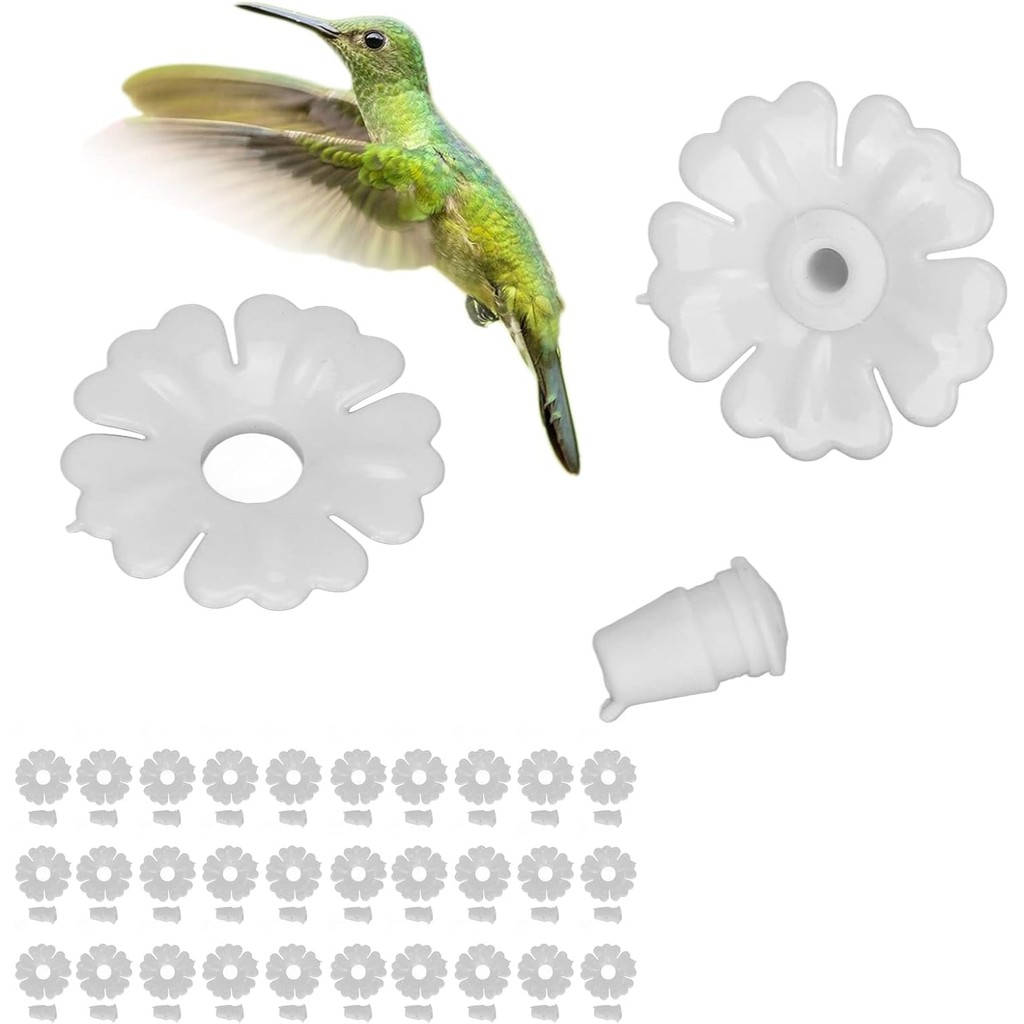 30 ชุด Hummingbird, แขวนพอร์ตให้อาหารนก Star รูปยืดหยุ่น Feeder ดอกไม้ Perky เปลี่ยน Hummingbird อะไ
