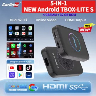 【พร้อมส่ง】NEW CarlinKit TBOX-LITE S 5 in1 2025 Android 10 Ap…