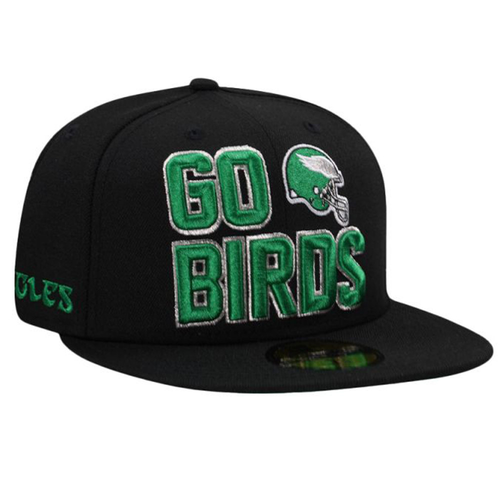 หมวกติดตั้ง Philadelphia Eagles Go Eagles Black Throwback Edition