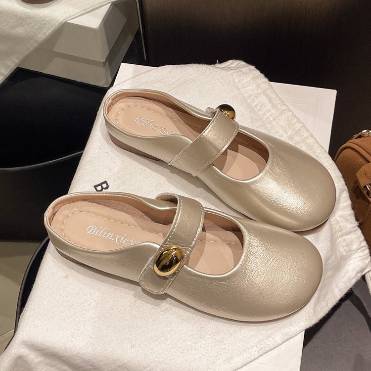 รองเท้าแตะส้นแบนสายแบนสำหรับผู้หญิง สบายเมื่อสวมใส่