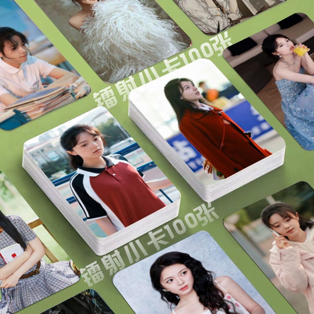 [สนับสนุนโฮมเมด] Zhao Jinmai Cherry Amber Laser Photocard TV Drama 10 ซม.มุมกลม lomo Card Edge สไตล์