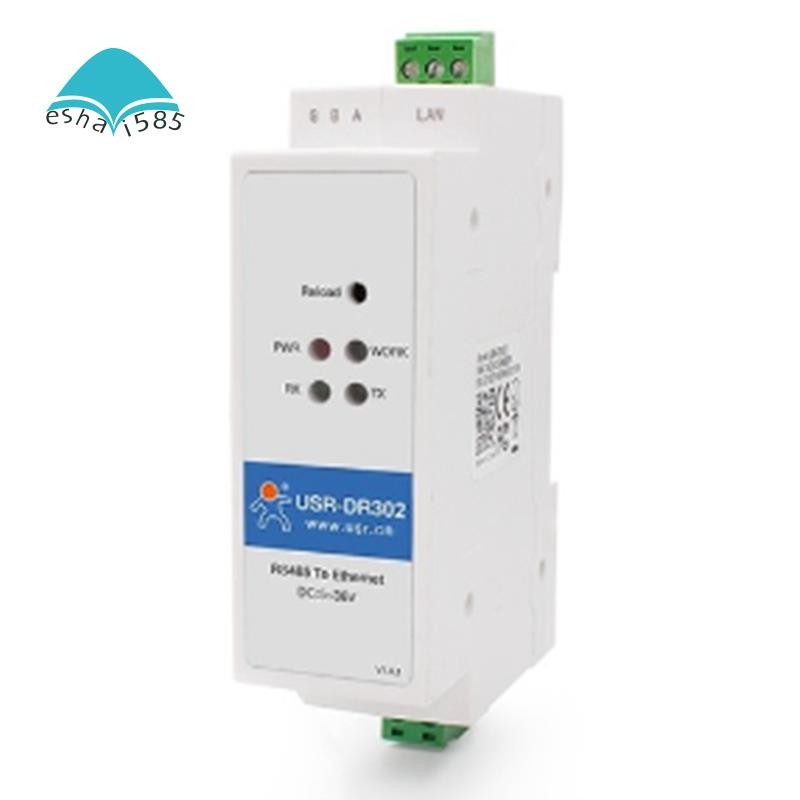 Eshai585USR-DR302 Din Rail Serial RS485 to Ethernet IP Server Module Ethernet Converter Modbus RTU t