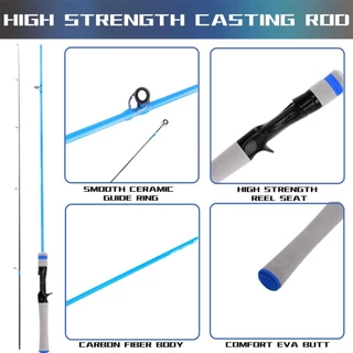 FRRTC READY STOCK UL คันเบ็ดคันเบ็ดคาร์บอไฟเบอร์ คันเบ็ดสปินนิ่ง/คาสติ้งคันกุ้งน้ำหนักเบาพิเศษ