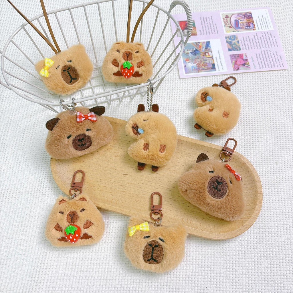 Kapibala Kapibala Merchandise จี้ตุ๊กตาน่ารัก Kapibala ตุ๊กตาจี้ Capybara พวงกุญแจ