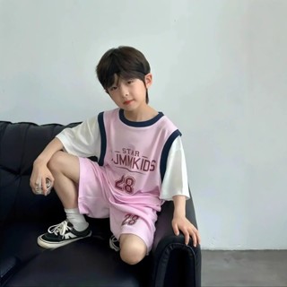 KIDSZONE ชุดเซ็ต 2 ชิ้นเด็กผู้ชาย เสื้อ+กางเกงขาสั้น รุ่น A2…