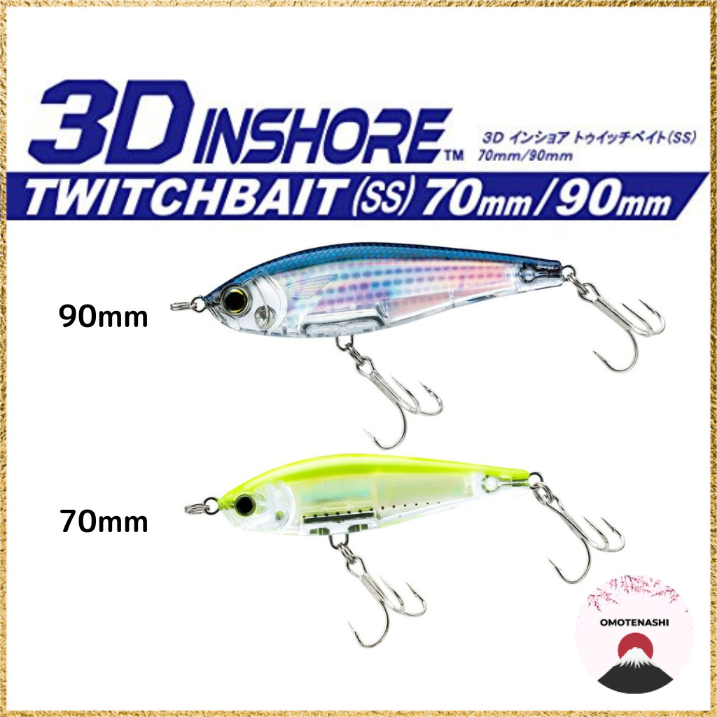 YO-ZURI 3D Inshore Twitch Bait Saltwater Lure 70mm and 90mm