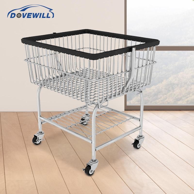 Dovewill ตะกร้าซักผ้ามีล้อ Washroom ห้องซักรีด รถเข็น บ้าน ห้องนอน กลิ้ง รถเข็นซักรีด