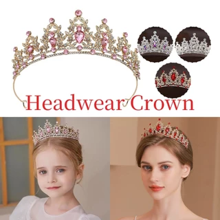 ร้านอยู่ที่ไทย มงกุฎประดับเพชร คริสตัลหรูหรา Princess Crown เครื่องประดับผม สำหรับเจ้าสาว เจ้าหญิง