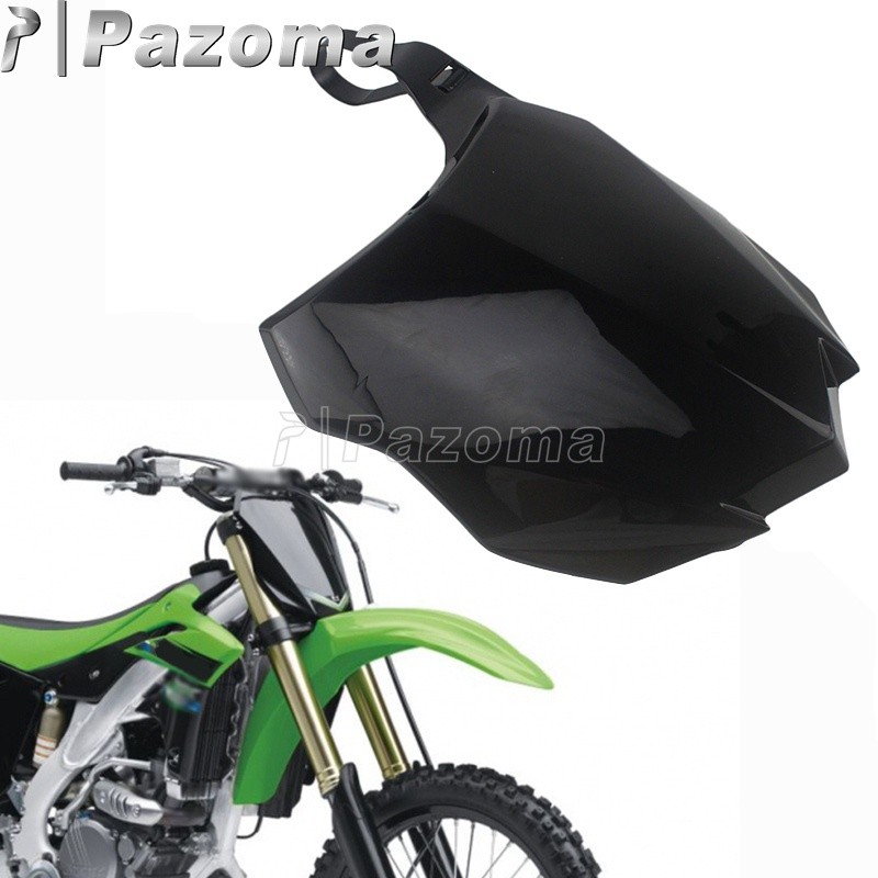 Pl For Kawasaki KXF KLX KX-F 250 450 MX Motocross Supermoto Dirt Bike Plastic Front Number Plate Fai
