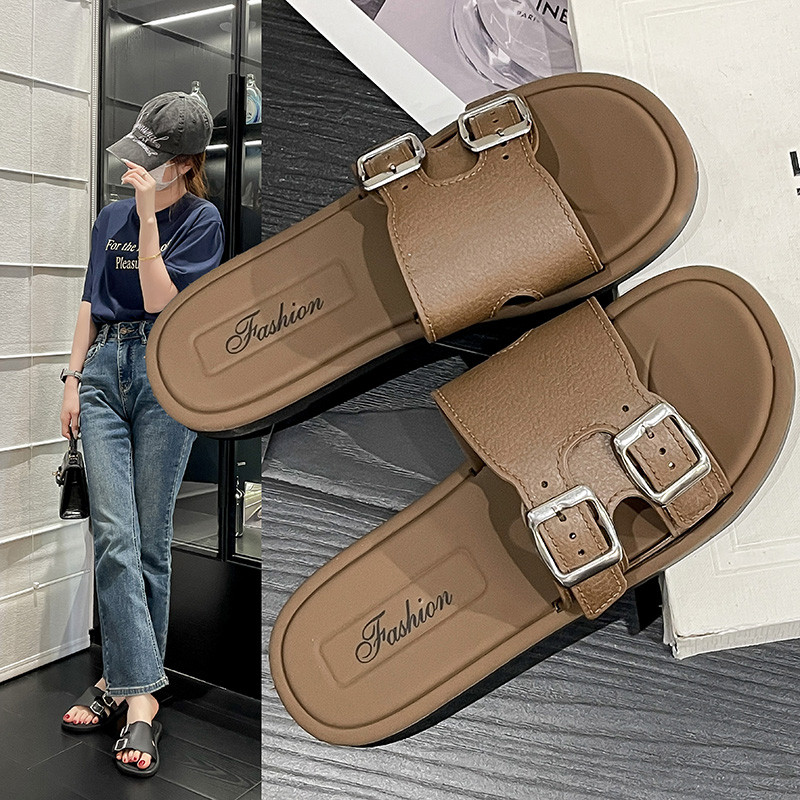 ส่งเร็ว🚚รองเท้าแตะผู้หญิง แบบสวม พื้นนุ่ม กันลื่น slippers ใส่สบาย แฟชั่น ใส่ในบ้าน รุ่นใหม่ ฤดูร้อน ราคาถุก T-106