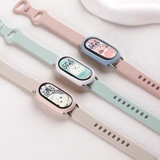 ซิลิโคนเคสนิ่ม for Smartwatch Xiaomi Mi Band 10 9 8 /NFC กีฬายางป้องกันหน้าจอฝาครอบกันชนรูอุปกรณ์เสริม