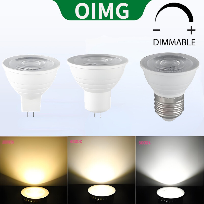 OIMG หลอดไฟสปอตไลท์ LED หรี่แสงได้ E27 E14 GU5.3 MR16 GU10 220V 240V 5W 38 องศา Warm Light 3000K แสงสีขาว 6000K Neutral Light 4000K