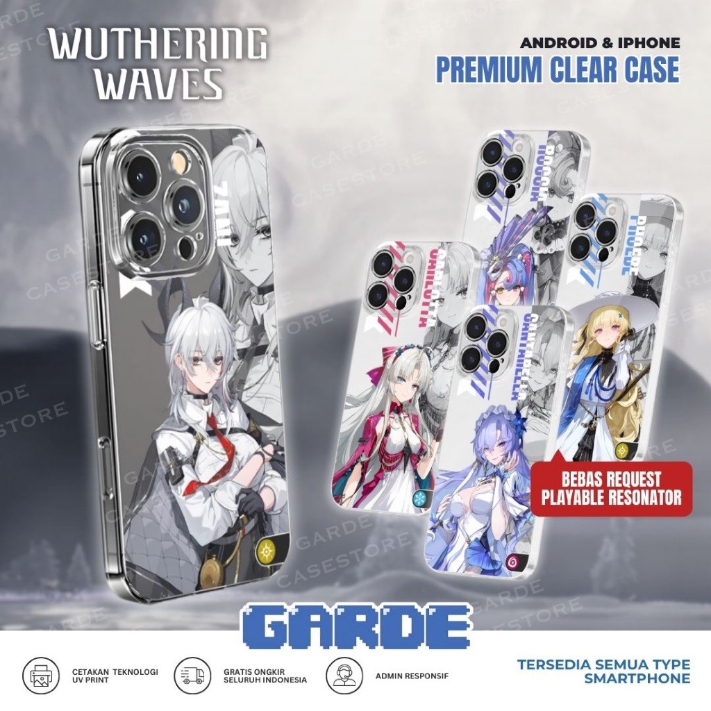 WUTHERING WAVES WUWA CHARACTER พรีเมี่ยมเคสใสคุณภาพสูง CASING HP SAMSUNG XIAOMI POCO XR SE 11 12 13 