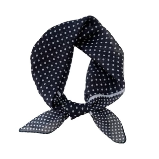 ผ้าพันคอสี่เหลี่ยมเล็กลาย Polka Dot สำหรับผู้หญิง ออกแบบสไตล์เกาหลี ใช้ได้ในทุกโอกาส เหมาะสำหรับฤดูใบไม้ผลิและฤดูใบไม้ร่วง