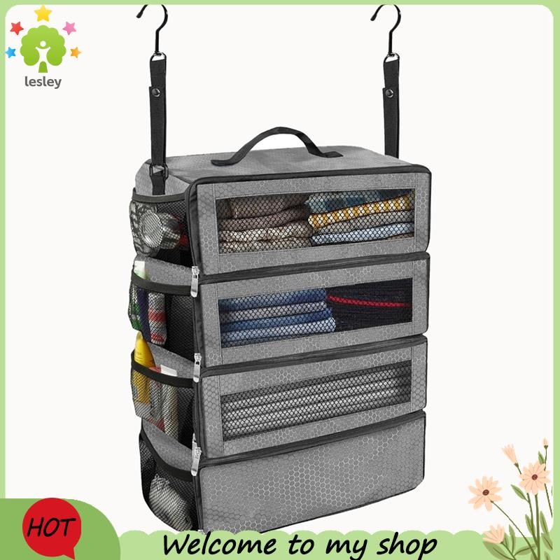lesleySuitcase Clothing Organizer Clothes Bag กระเป๋าเดินทาง Packing Organizer สีเทา