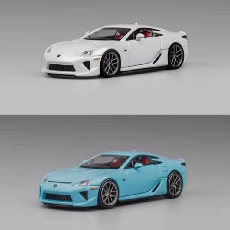 ซม 1: 64 Lexus LFA Lexus Lexus White BB Blue Alloy Model
