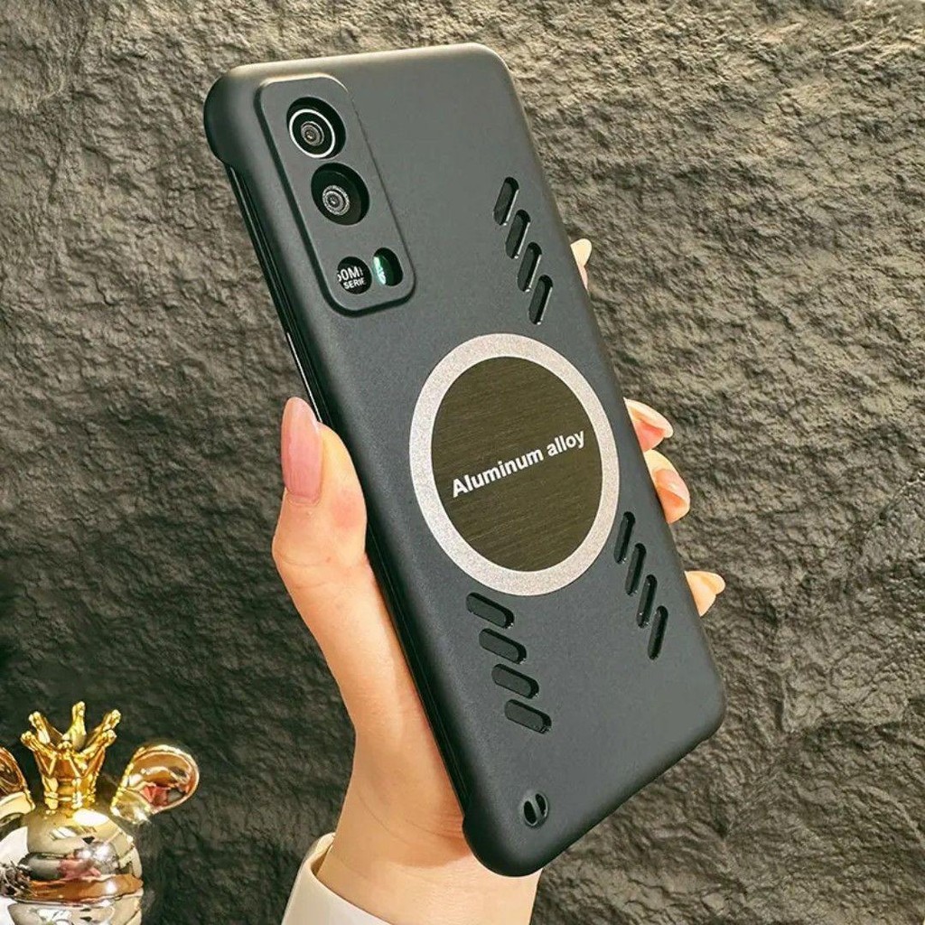 Frameless Graphene รถแม่เหล็กดูดซับเคสโทรศัพท์สําหรับ Vivo Y72 Y52 Y53S 5G iQOO Z3 Shell ฝาครอบ Protector