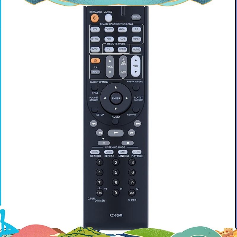 1 PCS RC-709M รีโมทคอนโทรลสีดํา ABS สําหรับ AV ตัวรับสัญญาณ RC-737M RC-765M TX-SR507 TX-SR606 TX-SR6