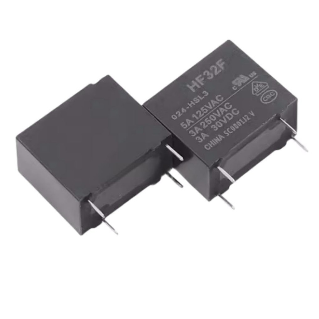 (5 ชิ้น) รีเลย์แม่เหล็กไฟฟ้า HF32F 005-HSL3 5V HF32F-012-HSL3 12V HF32F-024-HSL3 24V 3A 4-Pin Plug-i