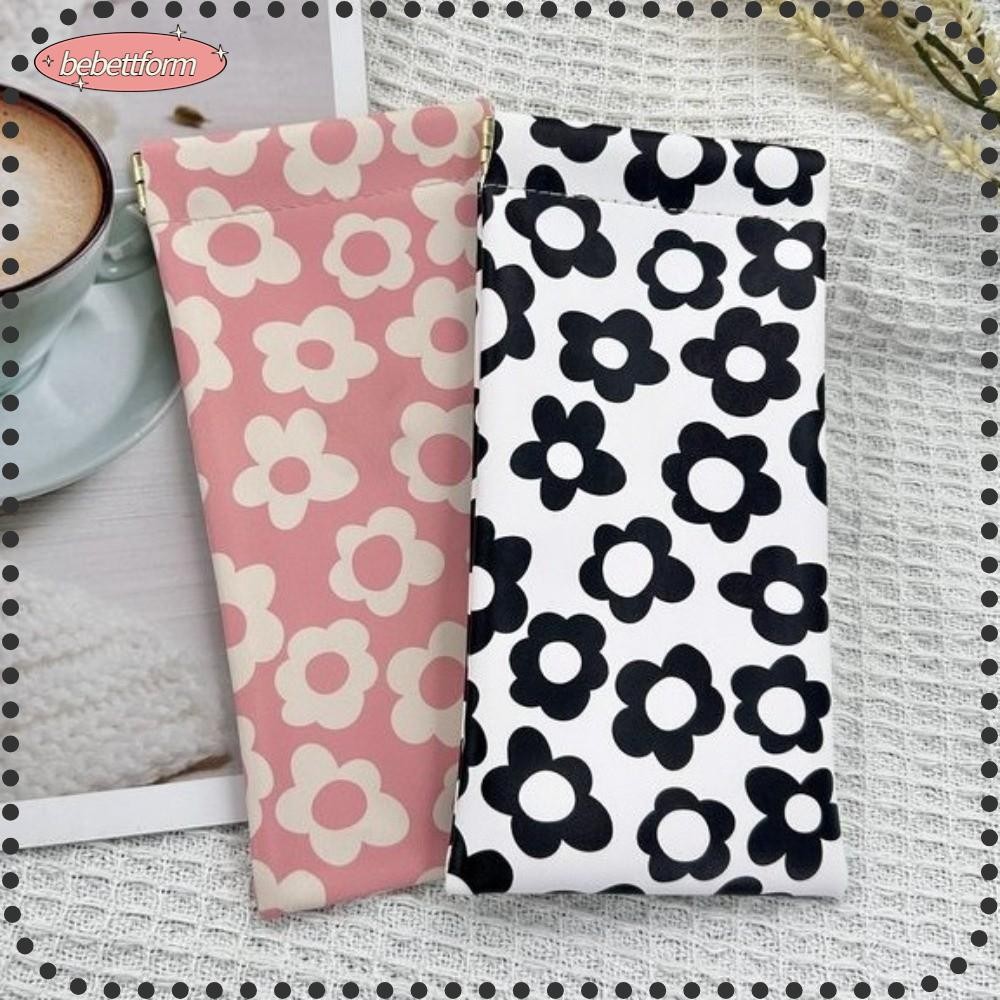 BEBETT กระเป๋าเก็บแว่นตา, แว่นตากันแดดแบบปิดอัตโนมัติแบบนิ่ม, กล่องแว่นตากันน้ําหนัง PU อุปกรณ์เสริมแว่นตา