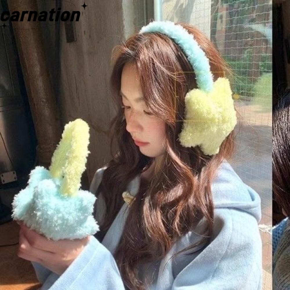 CARNATION Star Plush Earmuffs อุ่นและนุ่ม แฟชั่นป้องกันความเย็น