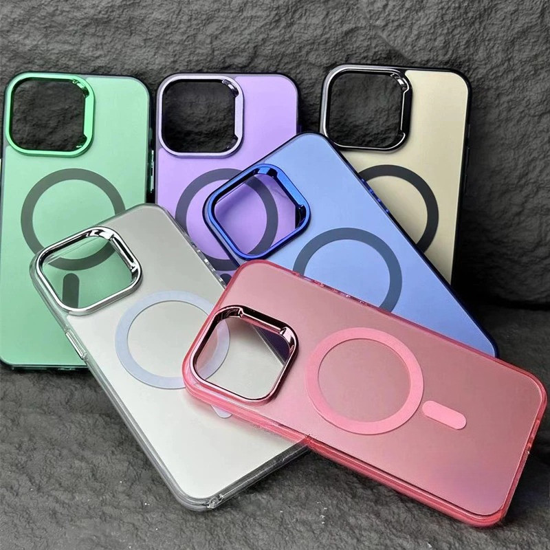 ตัวดูดแม่เหล็ก Luxury IMD เคส for IPhone 16 11 12 13 14 15 Pro Max X XR XS MAX 7 8 Plus เคสไอโฟน11 W