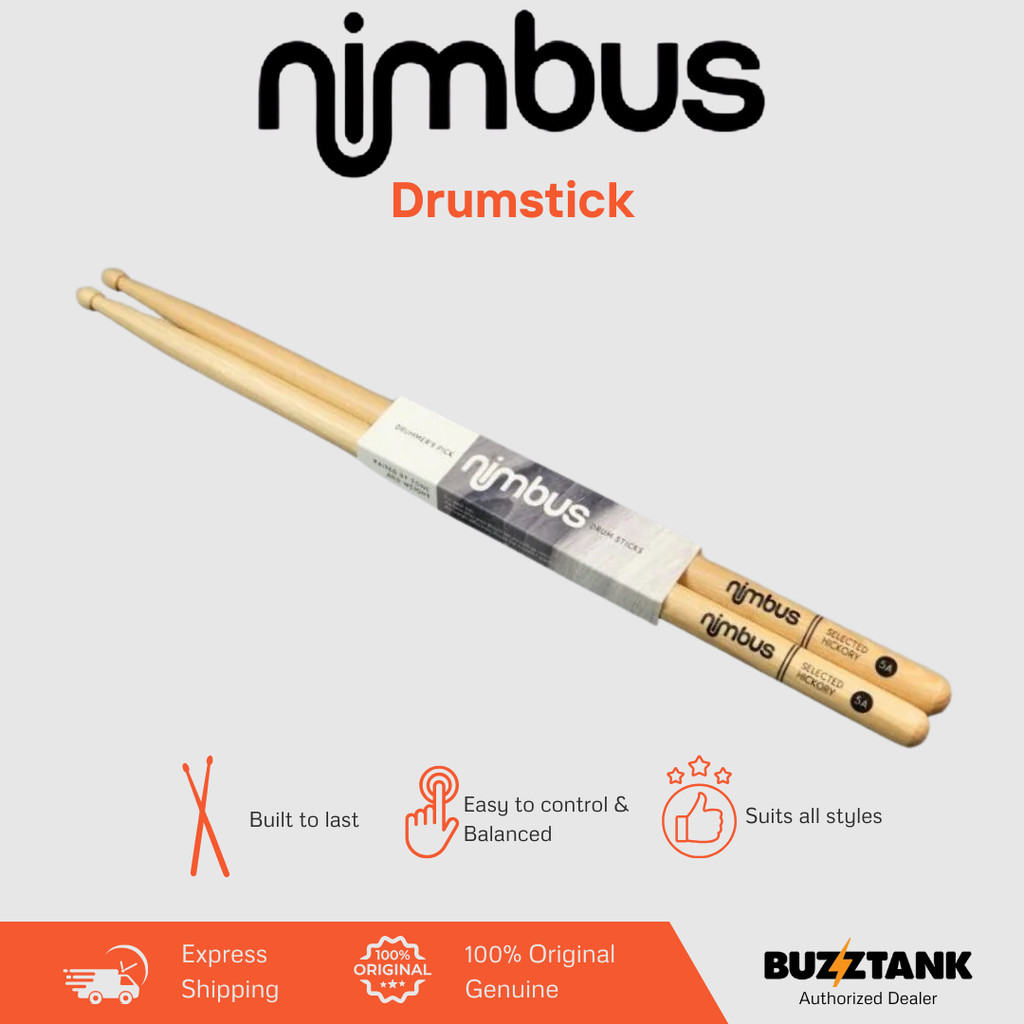 Nimbus Premium Hickory Drumsticks - 5A, 5B หรือ 7A