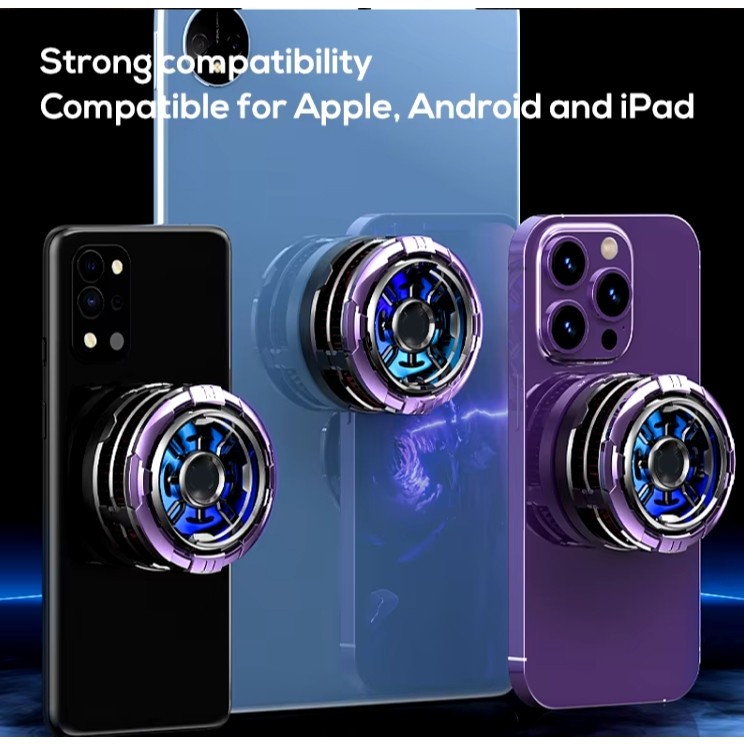 พัดลมมือถือระบายความร้อน CX08 Pro สำหรับโทรศัพท์-แท็บเล็ต เย็นเร็วเสียงเงียบ รับประกัน