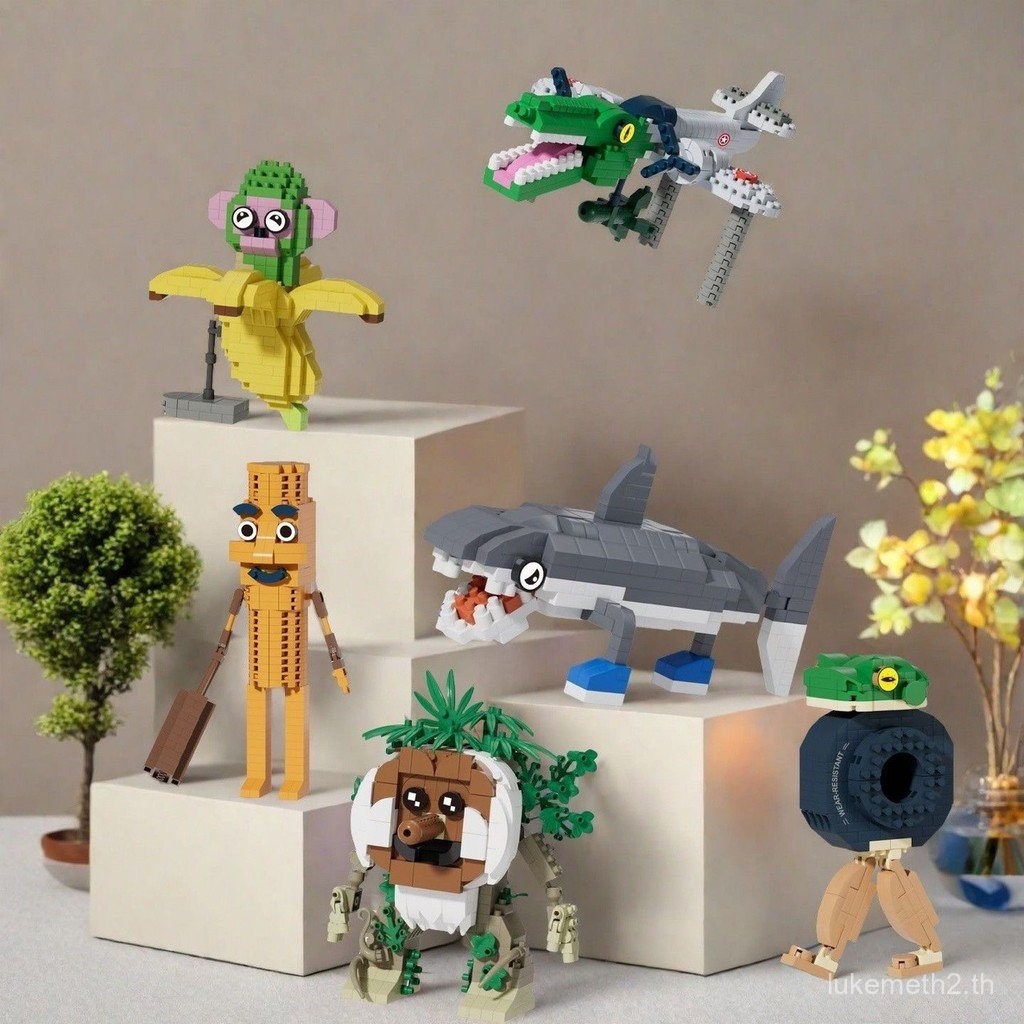 เข้ากันได้กับ Lego AI Shanhai Jing tung sahur All-in-one Muren Banana Monkey Building Blocks
