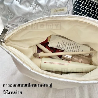ถุงเครื่องสำอางขนาดใหญ่ กระเป๋าถืออเนกประสงค์ ถุงเครื่องสำอาง ถุงดูแลผิวขนาดใหญ่ ถุงเก็บของ