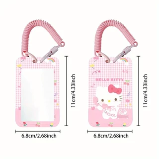 SANRIO ชุดการ์ดซานริโอข้าวการ์ดน้ําบัตรรถบัสHello Kittyนักเรียนสไลด์ผู้ถือบัตรบัตรอาหารรถบัส รหัส ฝาครอบป้องกันบัตรเข้าค