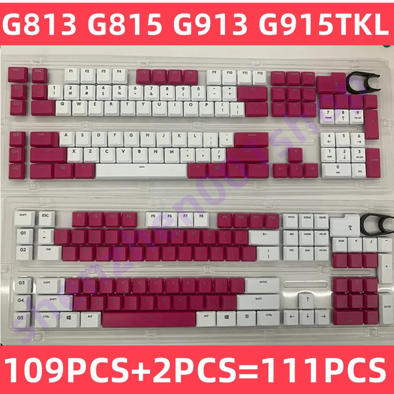 Ull ชุด 109 ชิ้น + 2 ชิ้น KeyCaps สําหรับ Logitech G813 G815 G913 G915 G913TKLG915TKL KeyCAPS USA UK