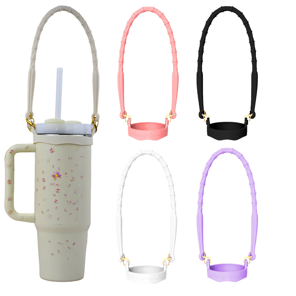SUGAW ขวดน้ํา Handle Carrier Tumbler ซิลิโคนผู้ถือสายคล้องขวดน้ําสําหรับ Owala/Stanley อุปกรณ์เสริม