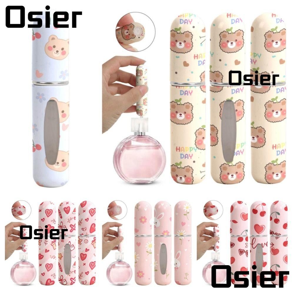 โอเซอร์ มินิขวดน้ําหอม,รีฟิล5มลสเปรย์หมุนขวด,น้ํามันหอมระเหยแอลกอฮอล์สเปรย์เครื่องฉีดน้ําขวดคอนเทนเนอร์เครื่องสําอางที่ว่างเปล่าท่องเท