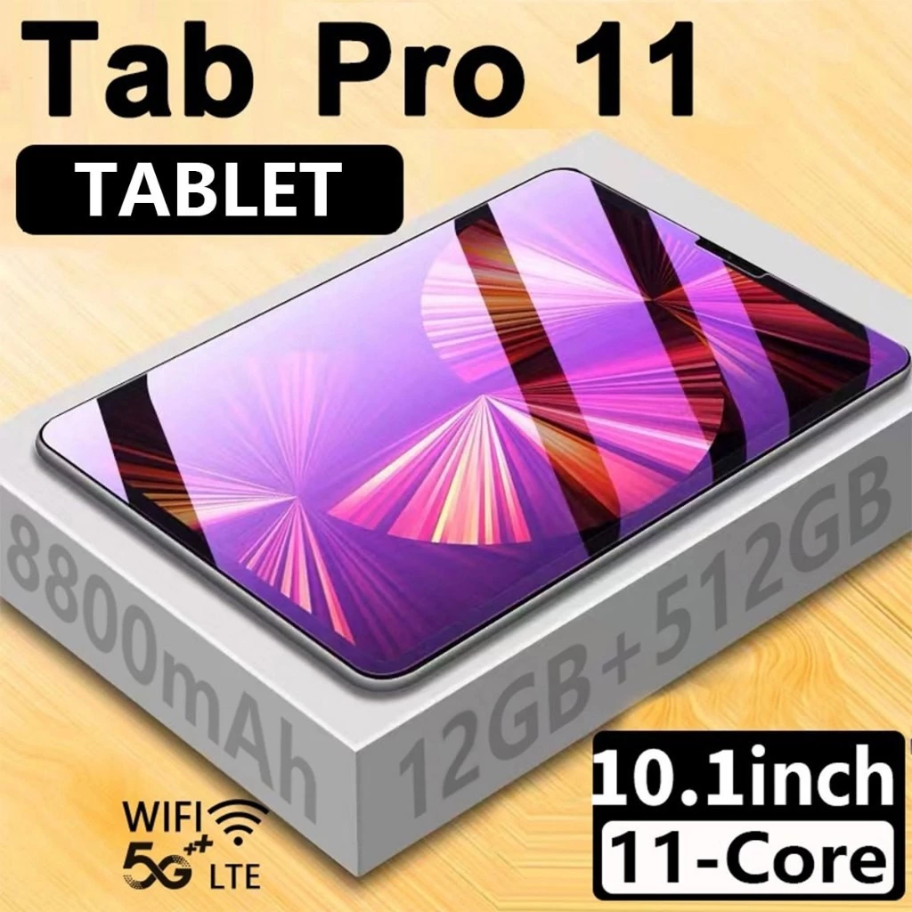 2025 ใหม่ Tablet 11.6 นิ้วแท็บเล็ต 16GB + 512GB Full HDแท็บเล็ตราคาถูกพร้อมสายAndroid 12.0 4G/5Gแท็บเล็ต