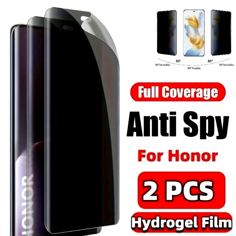 2 ชิ้น Hydrogel Soft ฟิล์มสําหรับ Honor 400 Pro Smart Lite Matte และ Anti Spy ตัวป้องกันหน้าจอความเป็นส่วนตัวสําหรับ Honor 300 200 สมาร์ท Ultra Pro Lite HD Anti Blue Light Hydrogel ฟิล์ม