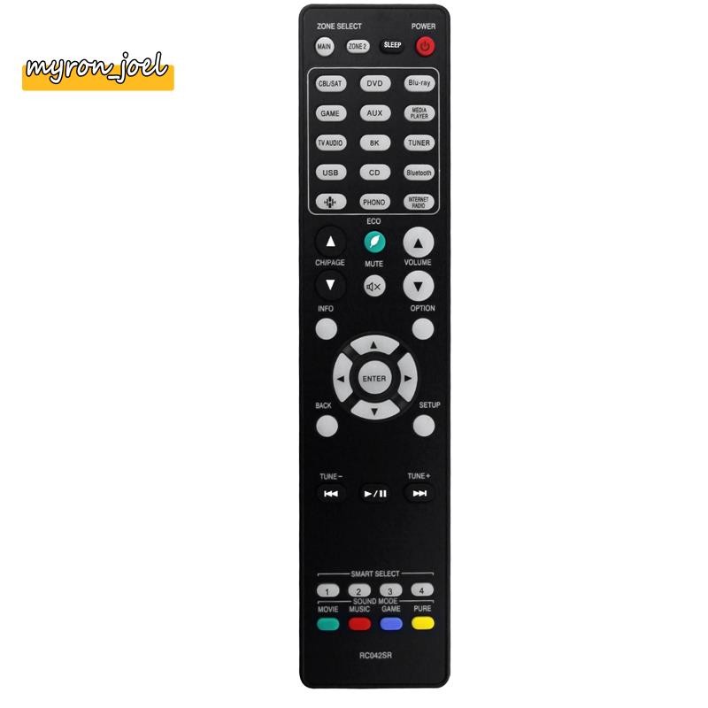 RC042SR เปลี่ยนรีโมทคอนโทรลรีโมทคอนโทรลพลาสติกสําหรับ 4K UHD Ultra HD AV ตัวรับสัญญาณระยะไกล SR6015 