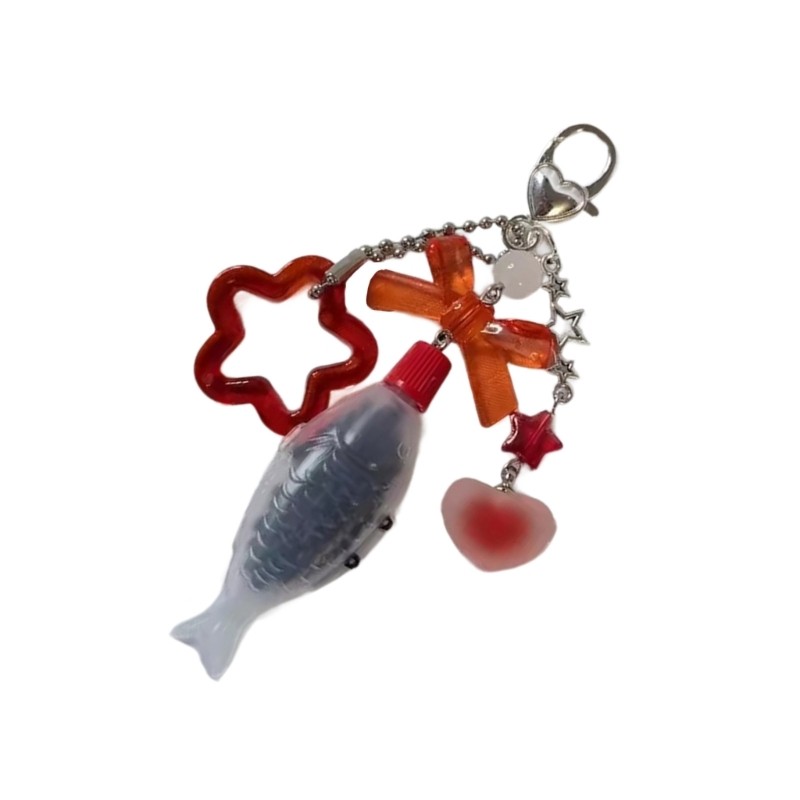 Crazy Handcraft Alloy Fish Charm สําหรับคีย์กระเป๋าเป้สะพายหลัง Vibranting สี Retro Designs ปลอดภัยว