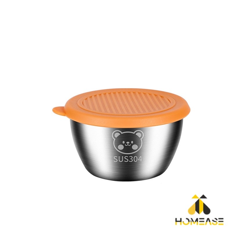 HA 1 ชิ้น ทนทาน ขนาด 50ml ถ้วยซอสปรุงรสสแตนเลส มีฝาปิด แบบพกพานํามาใช้ใหม่ seasoning box