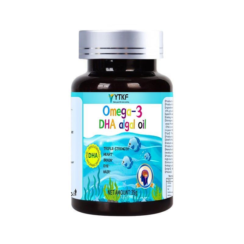 YTKF Omega-3 DHA algal oil Omega 3DHA Algae oil น้ํามันปลาเด็กผู้ใหญ่ Original zy9.13