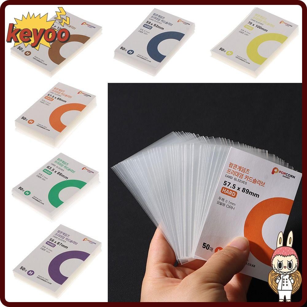 KEYOOL 50ชิ้น Photocard Holographicฟิล์มป้องกัน,เครื่องเขียนKpop Card Sleeve,3นิ้วPhoto Popcornการ์ด