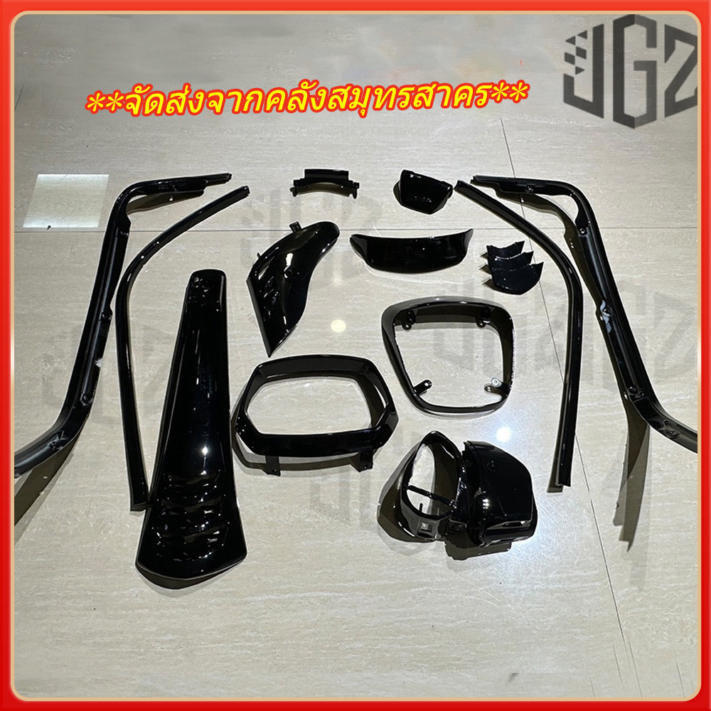 ชุดแถบครอบไฟหน้าสกูตเตอร์ สีดํามันวาว สําหรับ Vespa Sprint Priamvera 150 125 **จัดส่งจากคลังสมุทรสาคร**